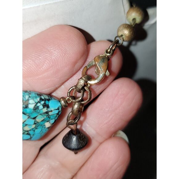 A Premiere Designs Stone and Bead Necklace Boho Beachy Career Casual - Picture 9 of 12